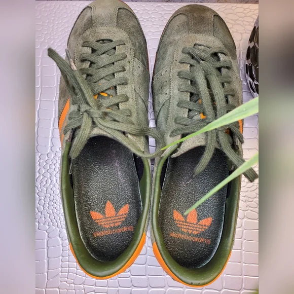 Adidas Men's Inmotile Skateboarding Olive / Orange Miami Hurricanes Sneakers - Picture 5 of 11